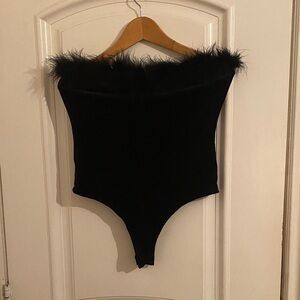 Fashion nova strapless thong bodysuit new!